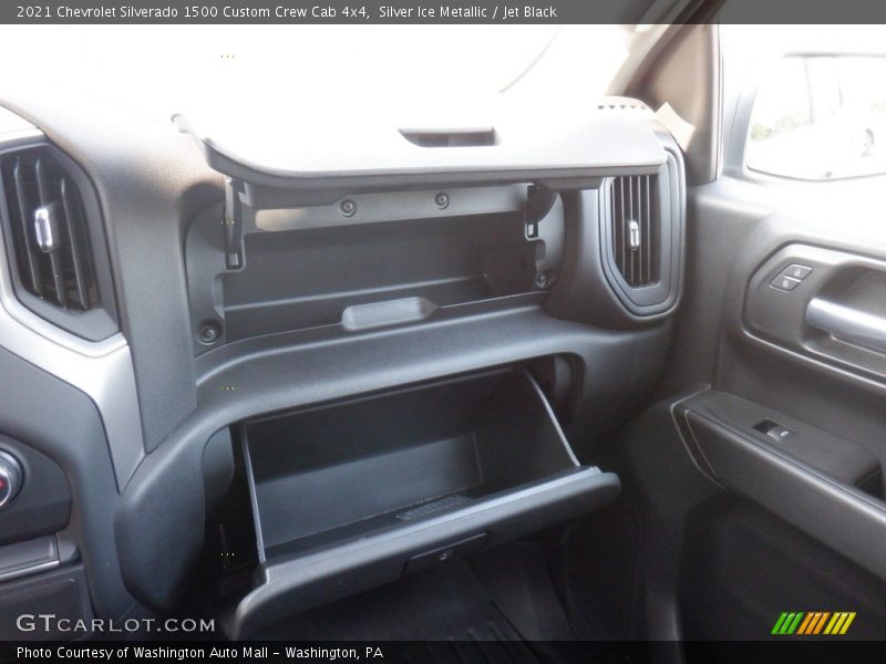 Silver Ice Metallic / Jet Black 2021 Chevrolet Silverado 1500 Custom Crew Cab 4x4