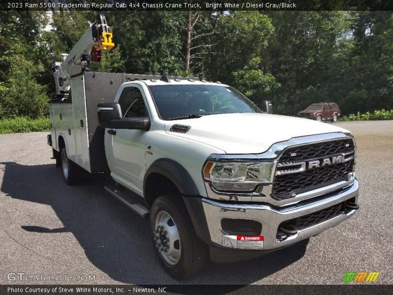 Bright White / Diesel Gray/Black 2023 Ram 5500 Tradesman Regular Cab 4x4 Chassis Crane Truck