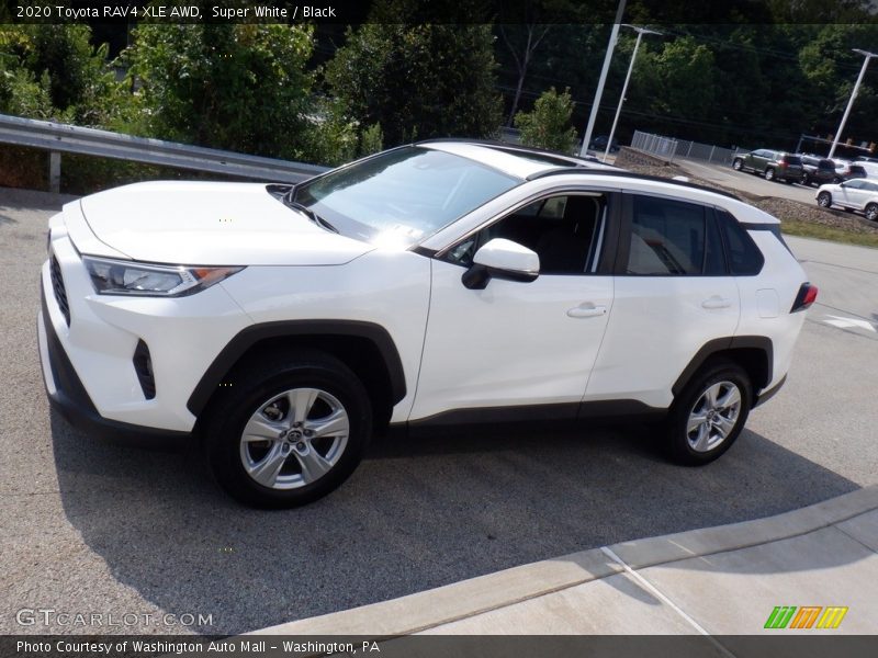 Super White / Black 2020 Toyota RAV4 XLE AWD