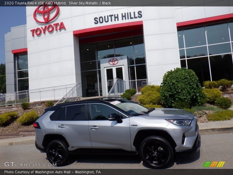 Silver Sky Metallic / Black 2020 Toyota RAV4 XSE AWD Hybrid