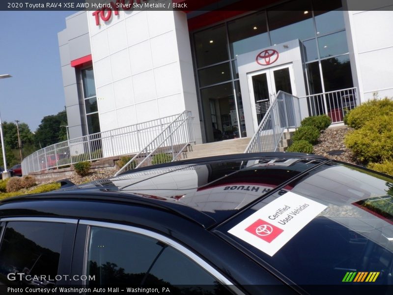 Silver Sky Metallic / Black 2020 Toyota RAV4 XSE AWD Hybrid