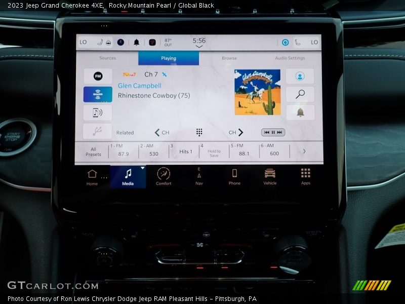 Rocky Mountain Pearl / Global Black 2023 Jeep Grand Cherokee 4XE