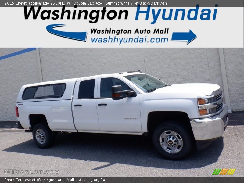 Summit White / Jet Black/Dark Ash 2015 Chevrolet Silverado 2500HD WT Double Cab 4x4