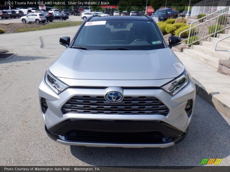 Silver Sky Metallic / Black 2020 Toyota RAV4 XSE AWD Hybrid