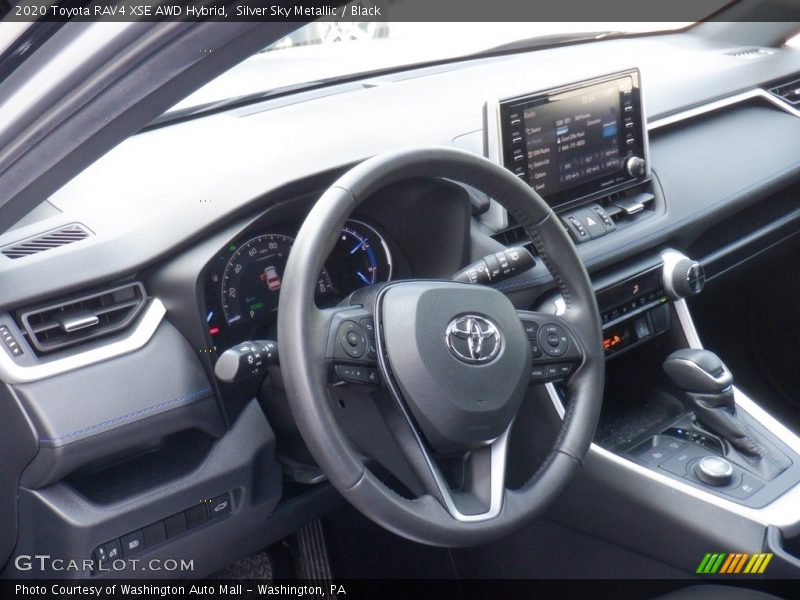 Silver Sky Metallic / Black 2020 Toyota RAV4 XSE AWD Hybrid
