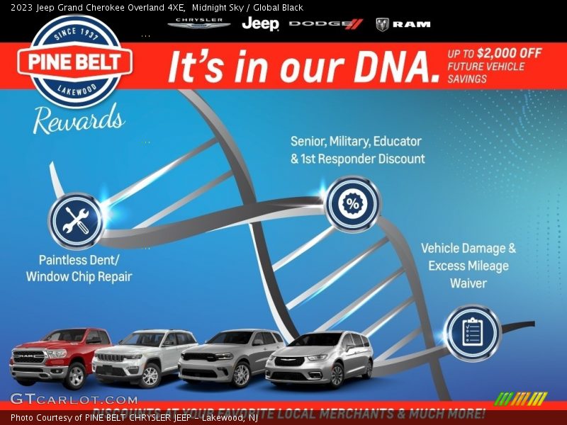 Midnight Sky / Global Black 2023 Jeep Grand Cherokee Overland 4XE