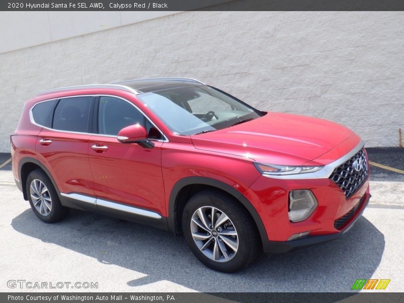 Calypso Red / Black 2020 Hyundai Santa Fe SEL AWD