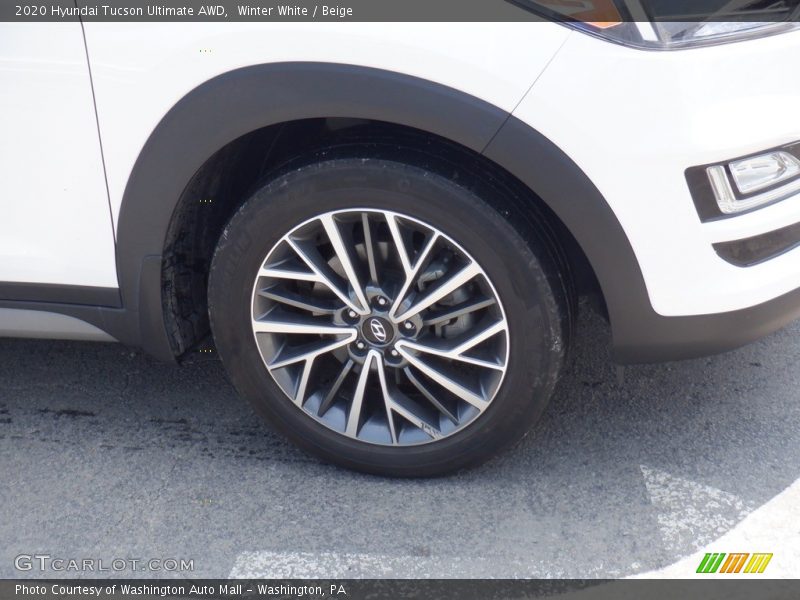 Winter White / Beige 2020 Hyundai Tucson Ultimate AWD
