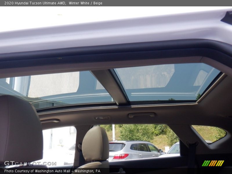 Winter White / Beige 2020 Hyundai Tucson Ultimate AWD