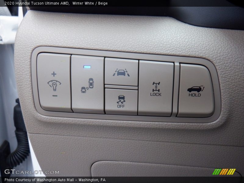 Winter White / Beige 2020 Hyundai Tucson Ultimate AWD