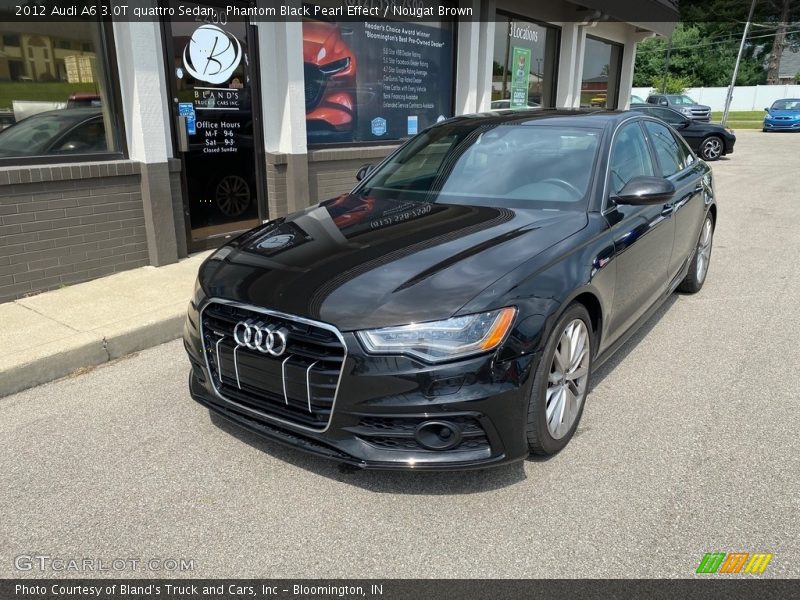 Phantom Black Pearl Effect / Nougat Brown 2012 Audi A6 3.0T quattro Sedan