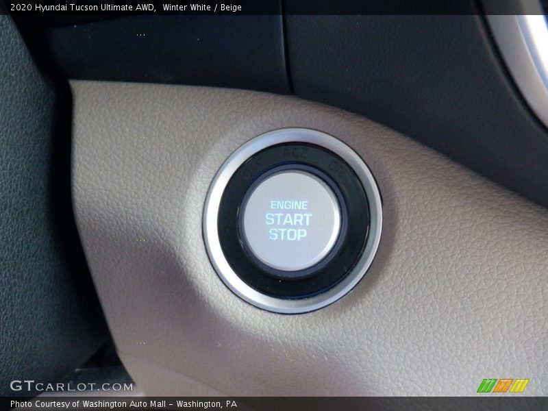 Winter White / Beige 2020 Hyundai Tucson Ultimate AWD