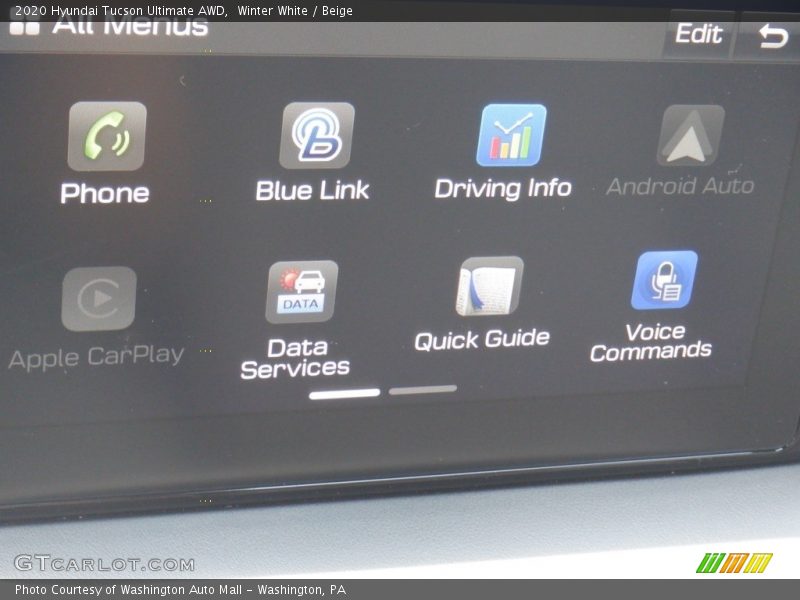 Winter White / Beige 2020 Hyundai Tucson Ultimate AWD