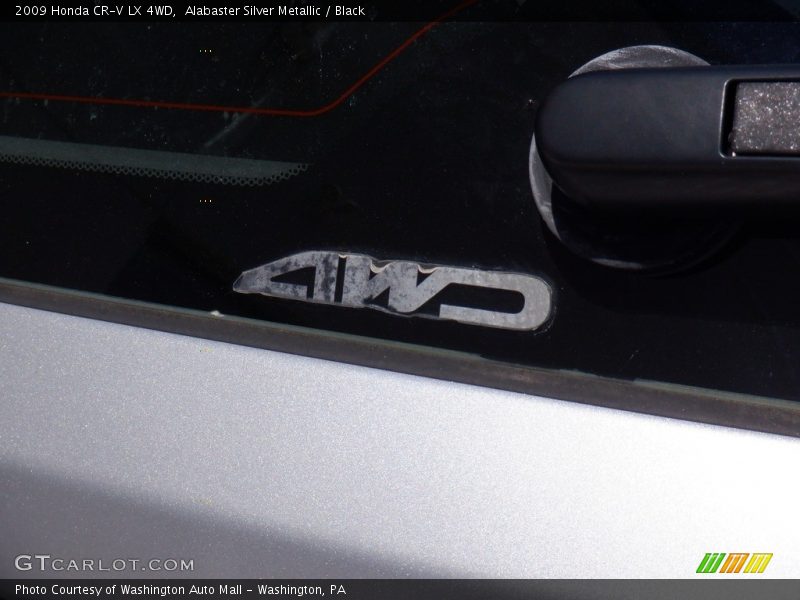 Alabaster Silver Metallic / Black 2009 Honda CR-V LX 4WD