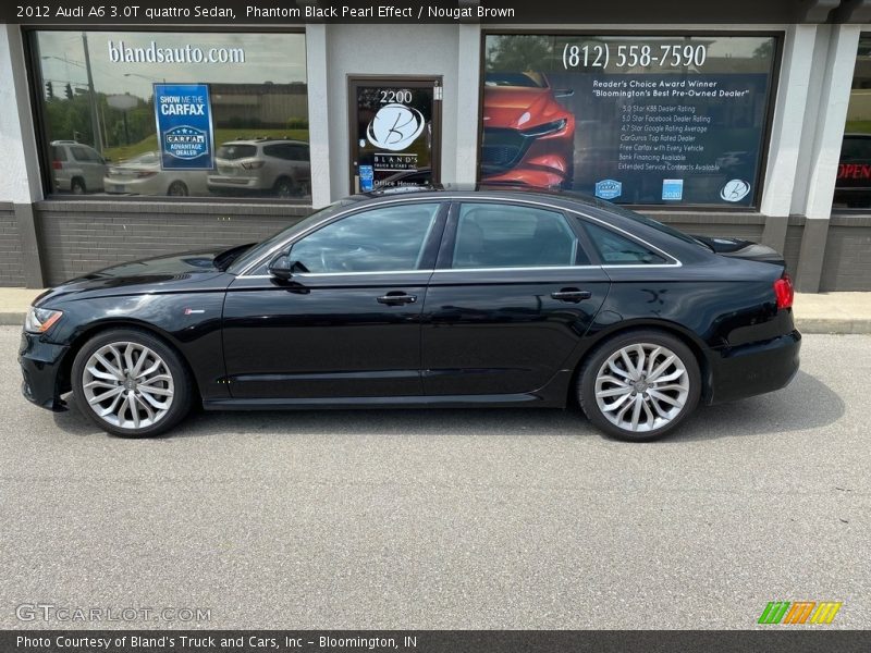 Phantom Black Pearl Effect / Nougat Brown 2012 Audi A6 3.0T quattro Sedan