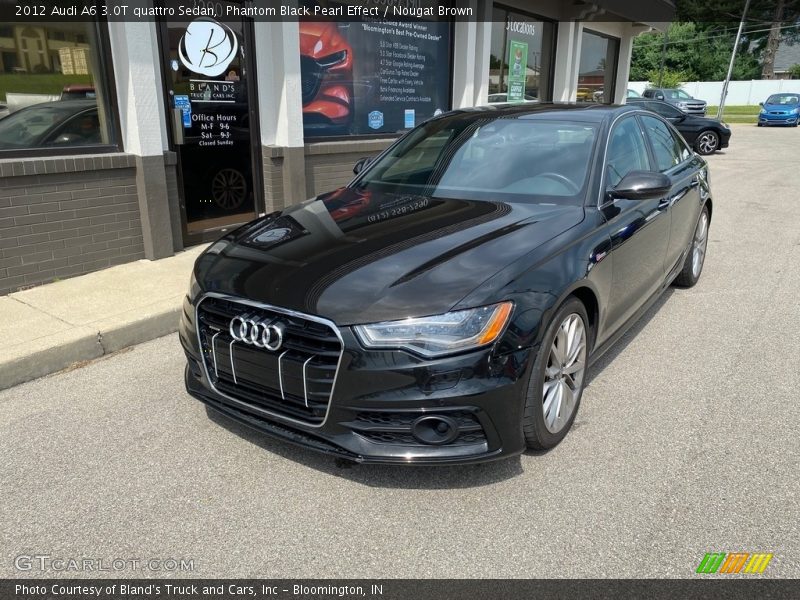 Phantom Black Pearl Effect / Nougat Brown 2012 Audi A6 3.0T quattro Sedan