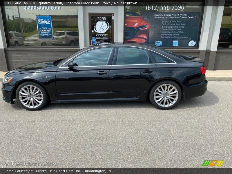 Phantom Black Pearl Effect / Nougat Brown 2012 Audi A6 3.0T quattro Sedan