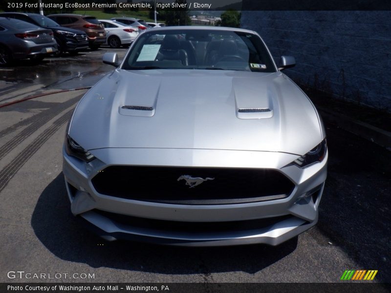 Ingot Silver / Ebony 2019 Ford Mustang EcoBoost Premium Convertible