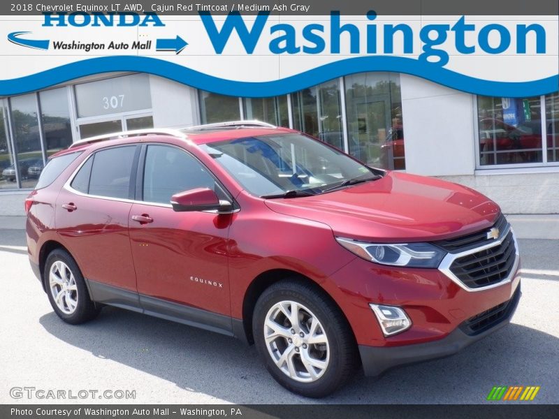 Cajun Red Tintcoat / Medium Ash Gray 2018 Chevrolet Equinox LT AWD