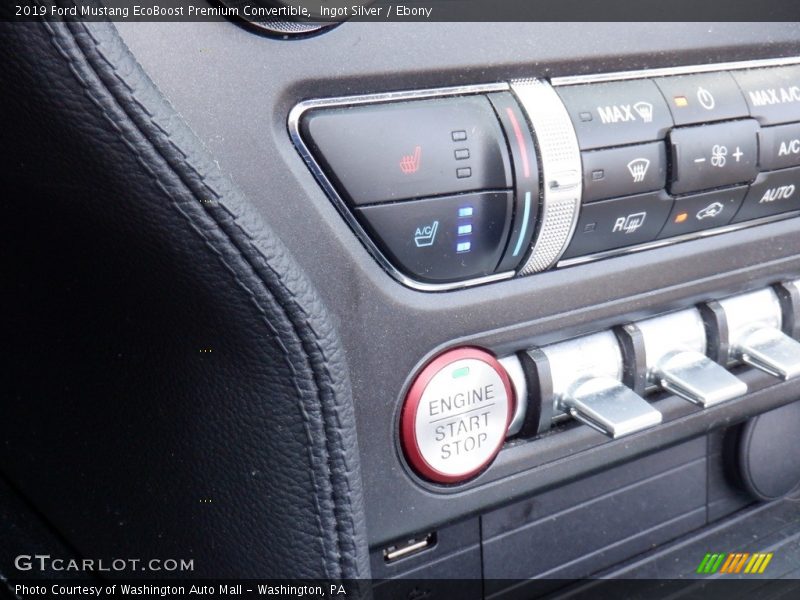 Ingot Silver / Ebony 2019 Ford Mustang EcoBoost Premium Convertible