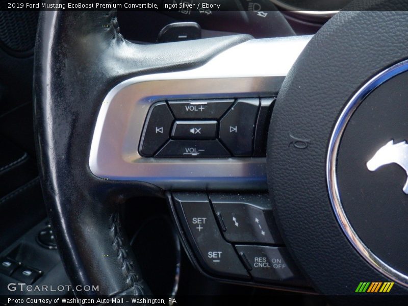 Ingot Silver / Ebony 2019 Ford Mustang EcoBoost Premium Convertible