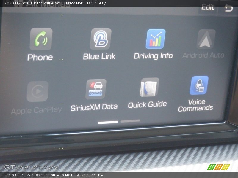 Black Noir Pearl / Gray 2020 Hyundai Tucson Value AWD