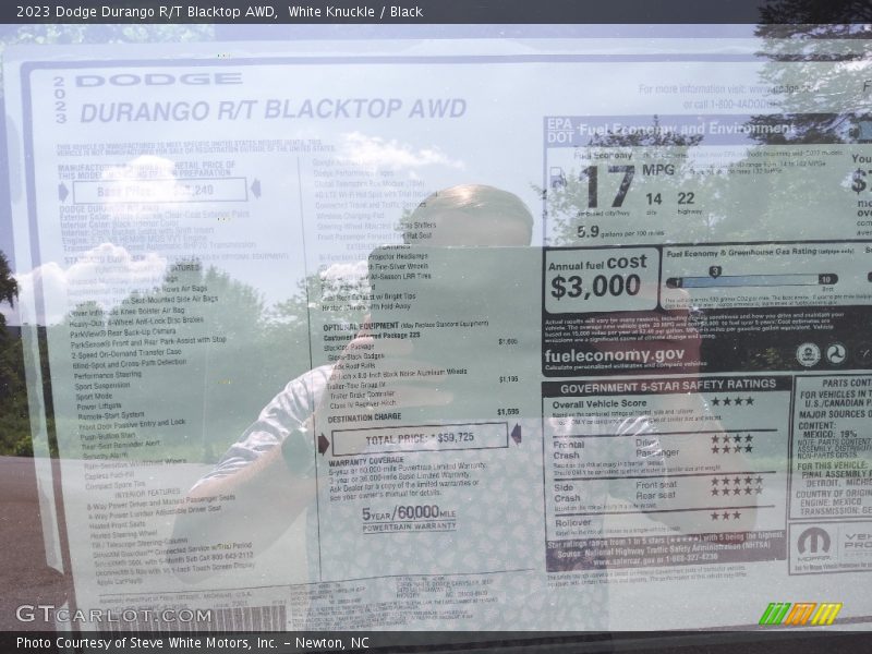 White Knuckle / Black 2023 Dodge Durango R/T Blacktop AWD