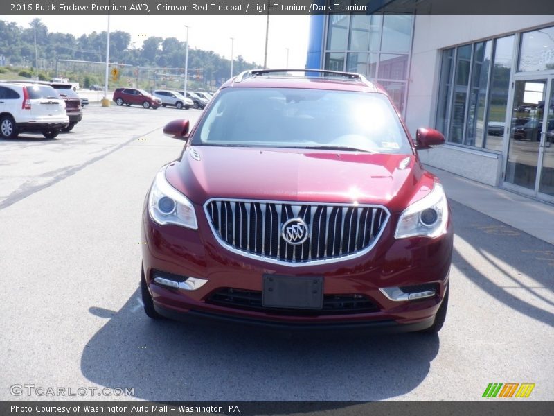 Crimson Red Tintcoat / Light Titanium/Dark Titanium 2016 Buick Enclave Premium AWD