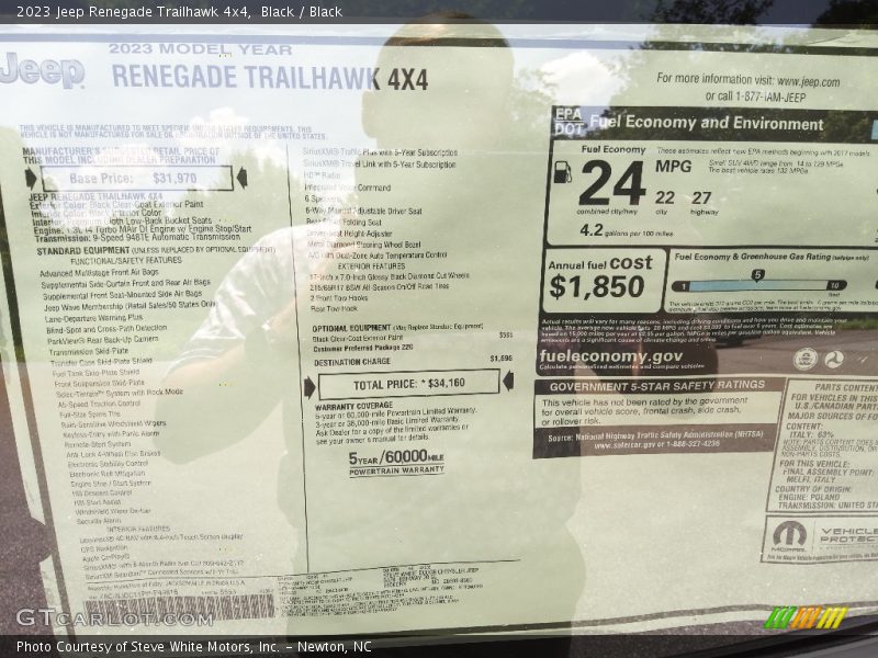  2023 Renegade Trailhawk 4x4 Window Sticker