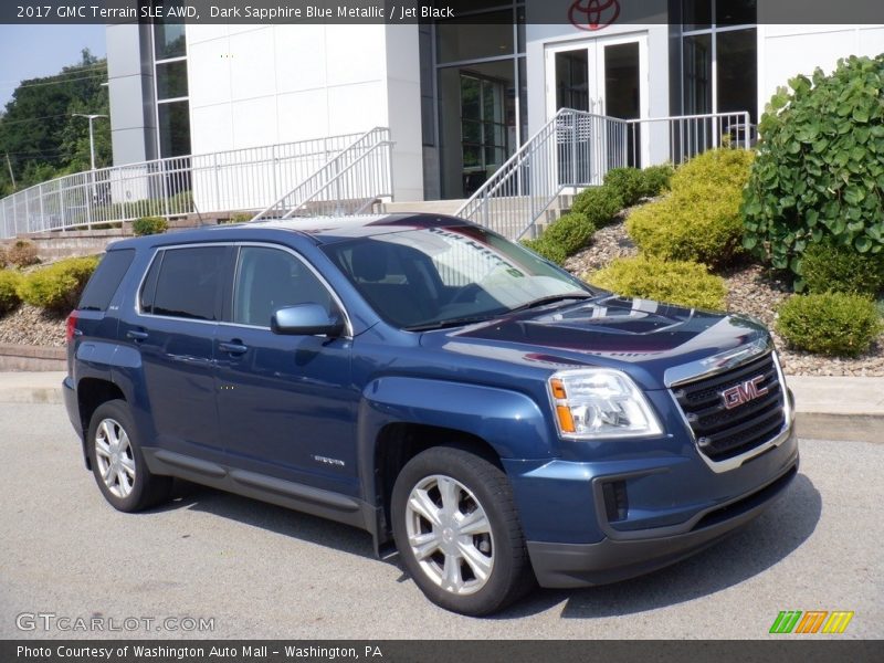 Dark Sapphire Blue Metallic / Jet Black 2017 GMC Terrain SLE AWD