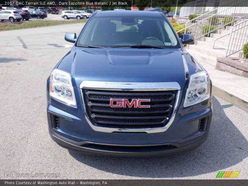 Dark Sapphire Blue Metallic / Jet Black 2017 GMC Terrain SLE AWD