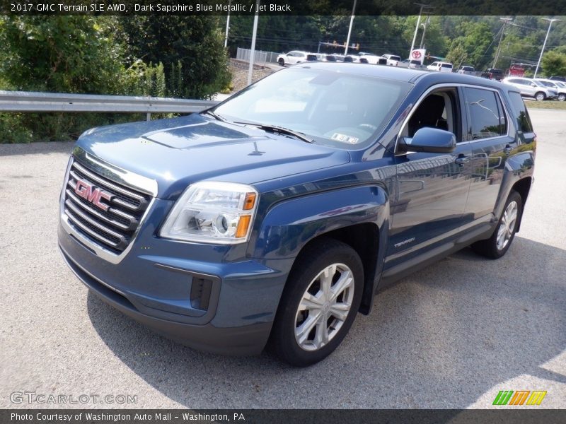 Dark Sapphire Blue Metallic / Jet Black 2017 GMC Terrain SLE AWD
