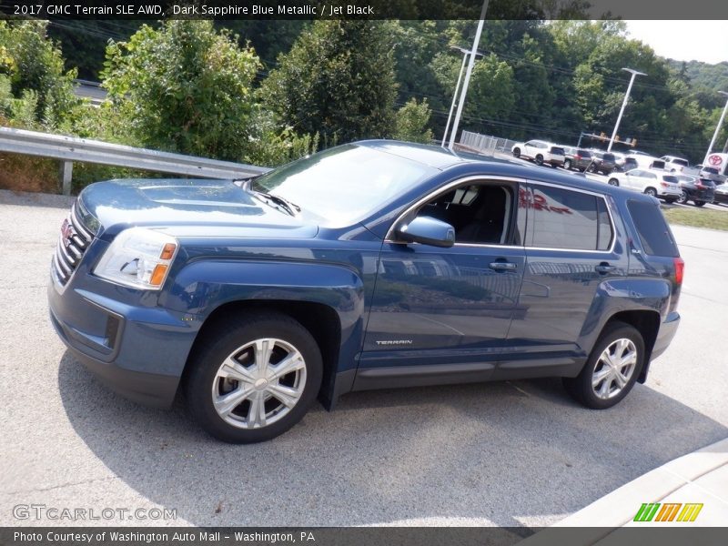 Dark Sapphire Blue Metallic / Jet Black 2017 GMC Terrain SLE AWD