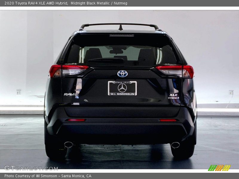 Midnight Black Metallic / Nutmeg 2020 Toyota RAV4 XLE AWD Hybrid
