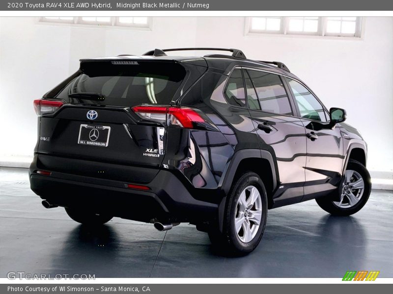 Midnight Black Metallic / Nutmeg 2020 Toyota RAV4 XLE AWD Hybrid