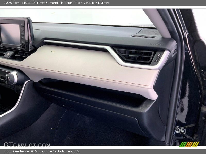 Midnight Black Metallic / Nutmeg 2020 Toyota RAV4 XLE AWD Hybrid