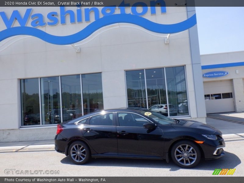 Crystal Black Pearl / Black 2020 Honda Civic EX Sedan
