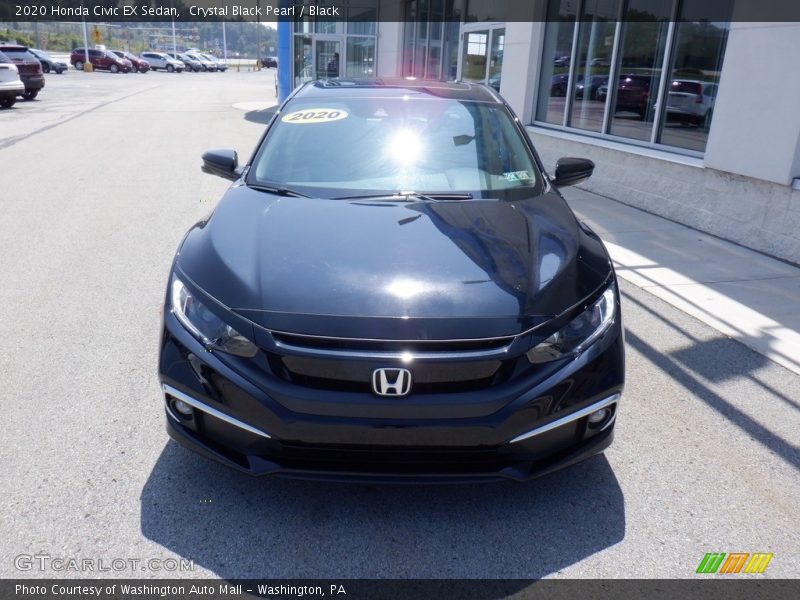 Crystal Black Pearl / Black 2020 Honda Civic EX Sedan