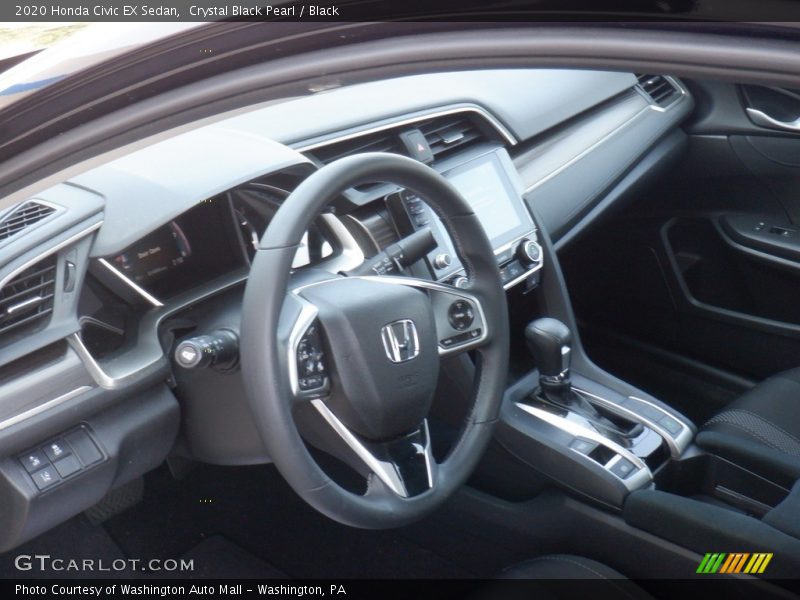 Crystal Black Pearl / Black 2020 Honda Civic EX Sedan