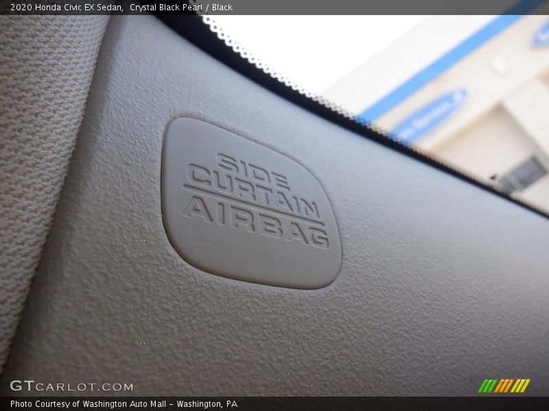 Crystal Black Pearl / Black 2020 Honda Civic EX Sedan