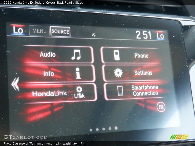 Crystal Black Pearl / Black 2020 Honda Civic EX Sedan