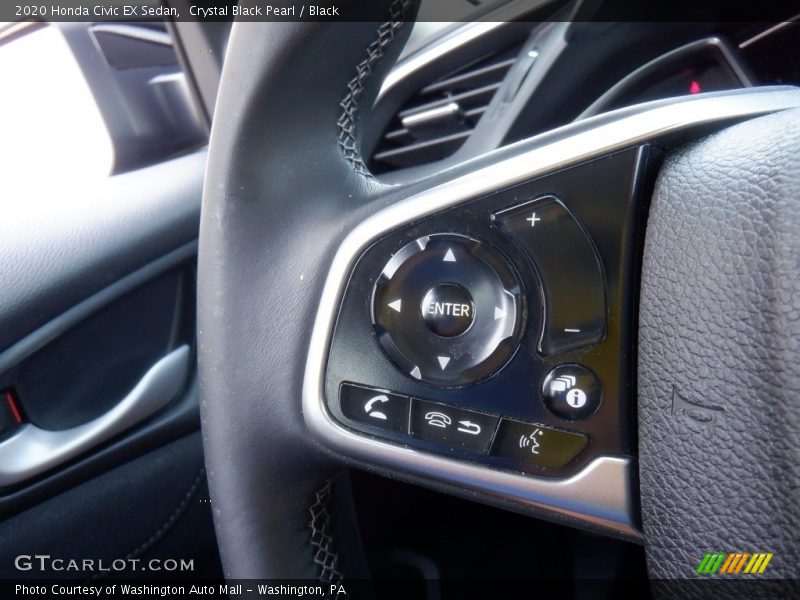 Crystal Black Pearl / Black 2020 Honda Civic EX Sedan