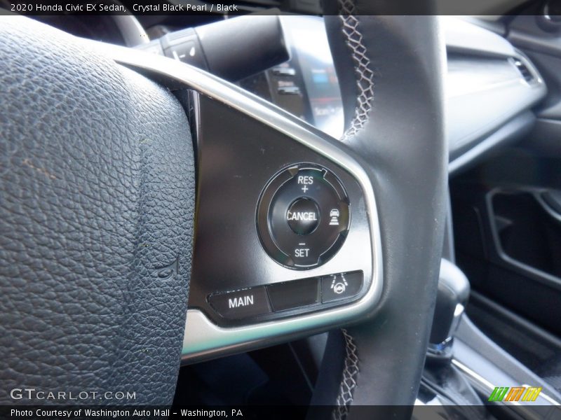 Crystal Black Pearl / Black 2020 Honda Civic EX Sedan