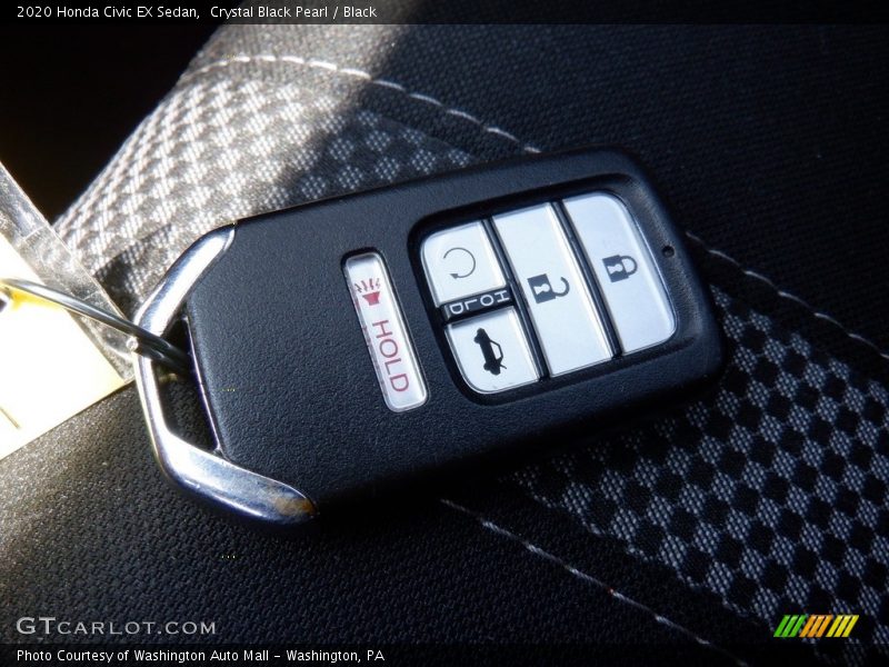 Crystal Black Pearl / Black 2020 Honda Civic EX Sedan