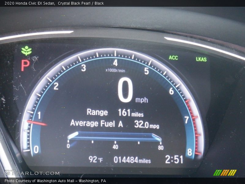 Crystal Black Pearl / Black 2020 Honda Civic EX Sedan