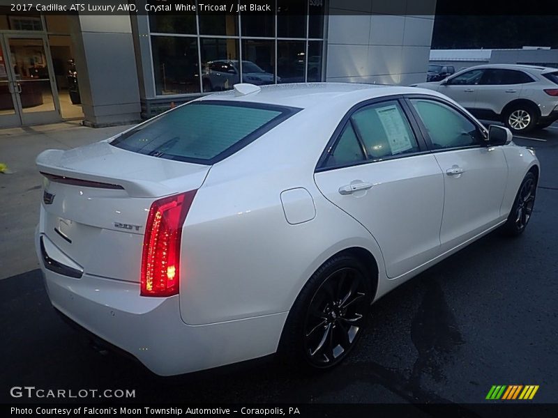 Crystal White Tricoat / Jet Black 2017 Cadillac ATS Luxury AWD