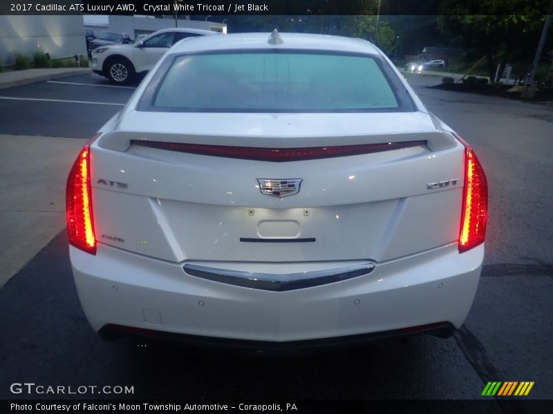 Crystal White Tricoat / Jet Black 2017 Cadillac ATS Luxury AWD