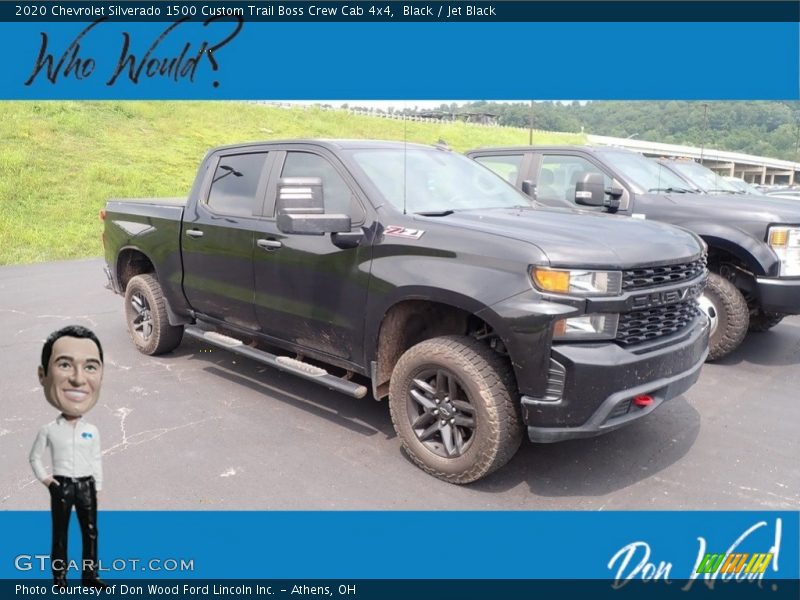 Black / Jet Black 2020 Chevrolet Silverado 1500 Custom Trail Boss Crew Cab 4x4