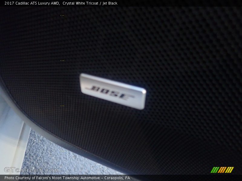 Crystal White Tricoat / Jet Black 2017 Cadillac ATS Luxury AWD