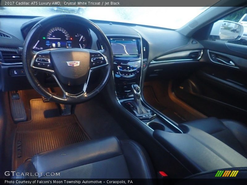 Crystal White Tricoat / Jet Black 2017 Cadillac ATS Luxury AWD